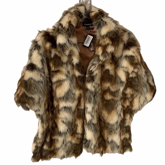 Bebe OS Faux Fur Funnel Neck Wrap - Picture 1 of 8